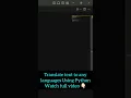 Google Translator Using Python