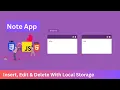 Build a Notes App in HTML CSS JavaScript
