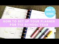 How to Set up Your Planner For The School Year Back to School