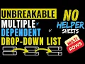 Create Multiple Rows Dependent Data Validation dropdown list in Google Sheets