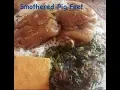 Smothered Pig Feet Glory Greens Cornbread
