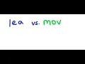 Difference between lea and mov