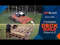 How To Build A Floating Deck - Start To Finish On A Sloping Yard Using TuffBlock Deck Blocks