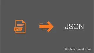 How to Convert HTML table code to JSON online