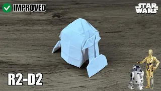 Origami R2-D2 Upgraded Model | How to Make Origami R2-D2 2.0 Easy Step By Step - Origami Star Wars