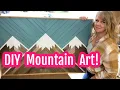 Reclaimed Wood Mountain Art Geometric Wood Art Beginner Woodworking Project