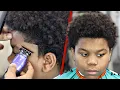 NEW TECHNIQUE HAIRCUT TUTORIAL BURST HIGH TAPER CURL SPONGE AFRO