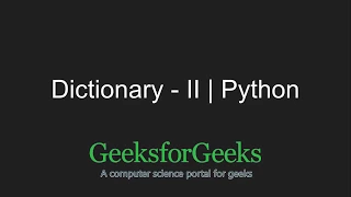 Python Programming Tutorial - Dictionary