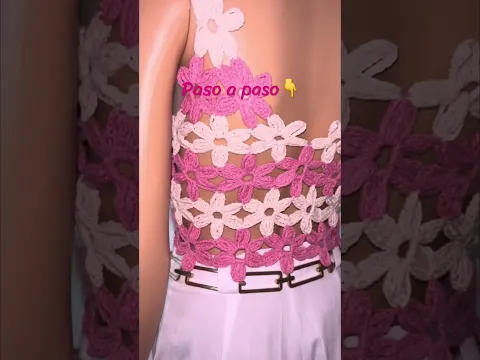 Blusa de flores continuas #ideascrocheritas