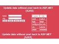 Update data without post back in ASP NET using AJAX