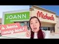 Is Joann s Coming Back Come find the new Knit and Sew Shop in Michaels with me