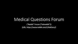 Medical Questions Forum