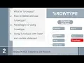 oracle plsql records and collections - rowtype