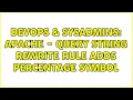 DevOps SysAdmins apache - query string rewrite rule adds percentage symbol 2 Solutions