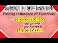 How to Find the Difference of Functions Algebra Subtracting Functions Differences of Functions