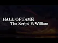 Lagu The Script  ft William   -    HALL OF FAME. (Lyrics)