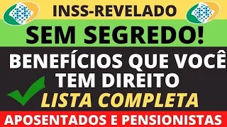 INSS: SEM SEGREDO! REVELAMOS BENEFÍCIOS E DIREITOS QUE VOCÊ TEM E NEM SABIA APOSENTADOS PENSIONISTAS