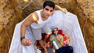 تحدي اندفن حي طلع عن السيطرة  🤯🤯 !!!