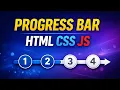 How to Create Progress Bar using HTML CSS JS Step Progress UI Design