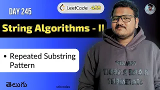 Leetcode 459 Repeated Substring Pattern in Telugu Brute Force String Trick srkcodes