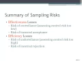 Summary of Sampling Risks in Auditing
