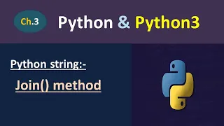 Python Tutorial in Hindi Join Method in Python String in Python Split Join in Python