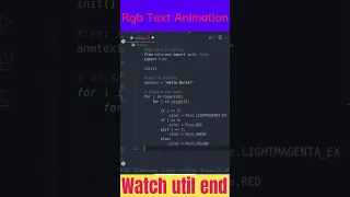 Making A Rgb Text Animation With Python - Python Shorts