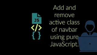 Add Remove Active class of navbar Using JavaScript No jQuery
