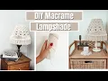 DIY Macrame Table Lamp Shade Easy Design Perfect For BOHO Interiors Budget Friendly