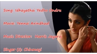 Download Idhayathai Yedho Ondru FEMALE - Yennai Arindhaal Karaoke tamil song with Lyric | HQ HD | MP3