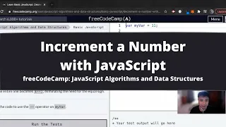 Increment a Number with JavaScript Basic JavaScript freeCodeCamp tutorial