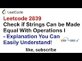 Leetcode 2839 Check if Strings Can be Made Equal With Operations I