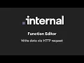 Function Editor Write data via HTTP