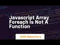 javascript array foreach is not a function