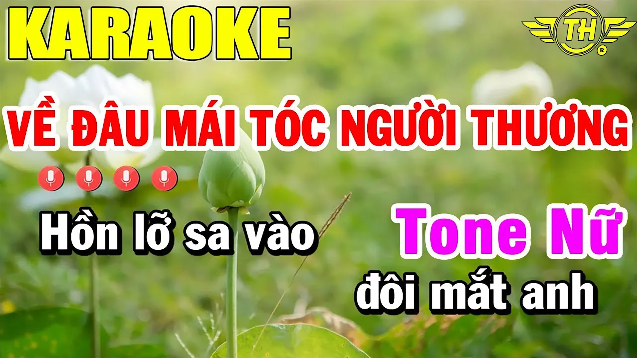 Về Đâu Mái Tóc Người Thương Karaoke Tone Nữ Nhạc Sống | Trọng Hiếu
