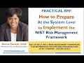 The 11 Tasks in the Prepare at the SYSTEM Level Step of the RMF