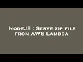 NodeJS Serve zip file from AWS Lambda