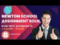 Newton school Row with maximum 1 s Newton school assignment answer Java 2d array questions
