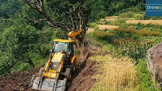 Making New Rural Mountain Road for Farming Transportation