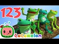 Download Lagu Five Little Speckled Frogs + More Nursery Rhymes \u0026 Kids Songs- ABCs and 123s | Learn with @CoComelon