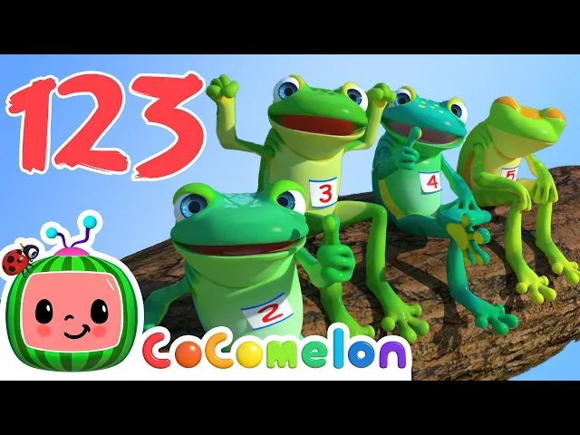 Download MP3 Five Little Speckled Frogs + More Nursery Rhymes & Kids Songs- ABCs and 123s | Learn with @CoComelon