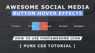CSS Reverse Direction Hover Effects - Awesowe Social Media Button Hover Animation