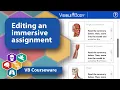 Editing an immersive assignment in VB Courseware