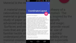 Coordinator Layout in Android