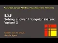 05 3 5 Solving a lower triangular system Variant 2