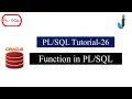 Oracle Tutorial 26 - Function in with Example in Hindi Javainhand