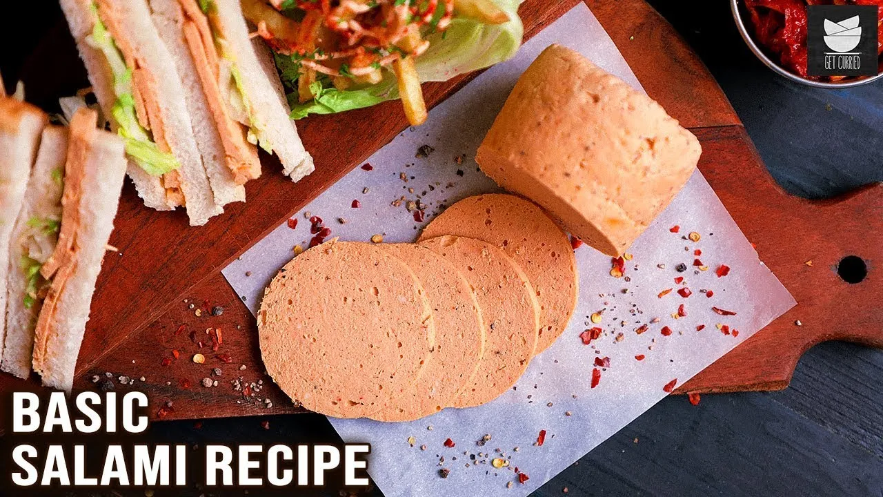 How To Make Chicken Salami At Home   Basic Salami Recipe   Homemade Salami By Varun   Get Curried
