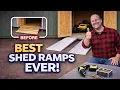 High Quality Aluminum Shed Ramps DIY Install and Review MADE IN THE USA Lightweight and Portable