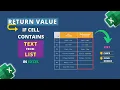 How to Return Value in Excel If Cell Contains Text from List