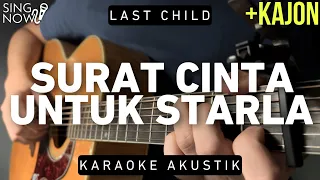 Surat Cinta Untuk Starla - Virgoun (Karaoke Akustik + Kajon)